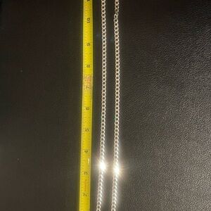 REAL Solid 925 Silver Flat Miami Curb Cuban Link Chain Necklace 5mm 24"